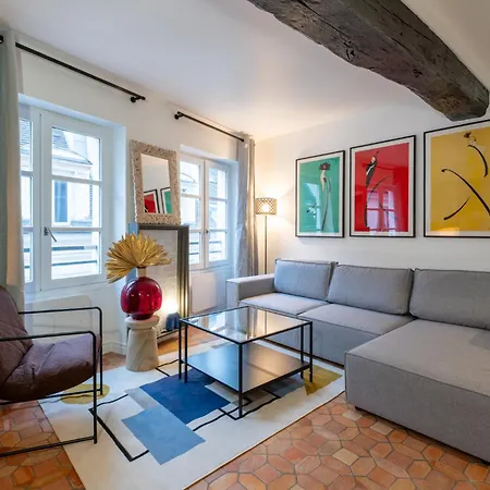 Bright Modern Vintage Renovated Flat In Le Marais